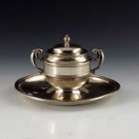 A Victorian silver inkwell, Nathan and Hayes, Chester 1901
