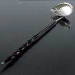 A George III silver and horn ladle, Josiah Snatt, London 1807