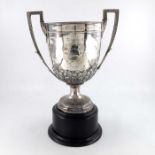 A large Victorian silver trophy cup, Thomas Bradbury and Sons, London 1880
