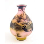 Emile Galle, a cameo glass landscape vase, circa 1905