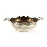 WMF, a Jugendstil silver plated twin handled bowl