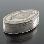 A Napoleonic French Provincial silver snuff box, AM, Strasbourg circa 1810