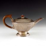Bernard Cuzner for Liberty and Co., an Arts and Crafts silver teapot, William Hair Haseler, Birmingh