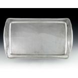 W A S Benson, an Arts and Crafts silver plated tray