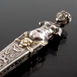 A Renaissance silver handled figural fork, late 16th or early 17th century