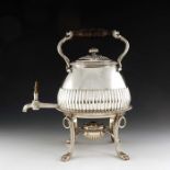 A George III silver kettle on stand, John Emes, London 1806