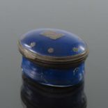 A George III Bilston enamelled patch box