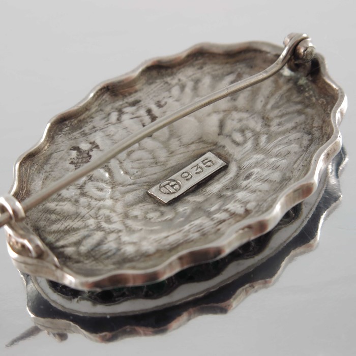 Theodor Fahrner, a Jugendstil silver and enamelled brooch - Image 3 of 3