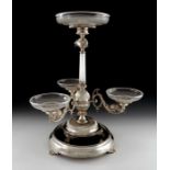 A large Victorian silver centrepiece epergne, Horace Woodward, London 1877