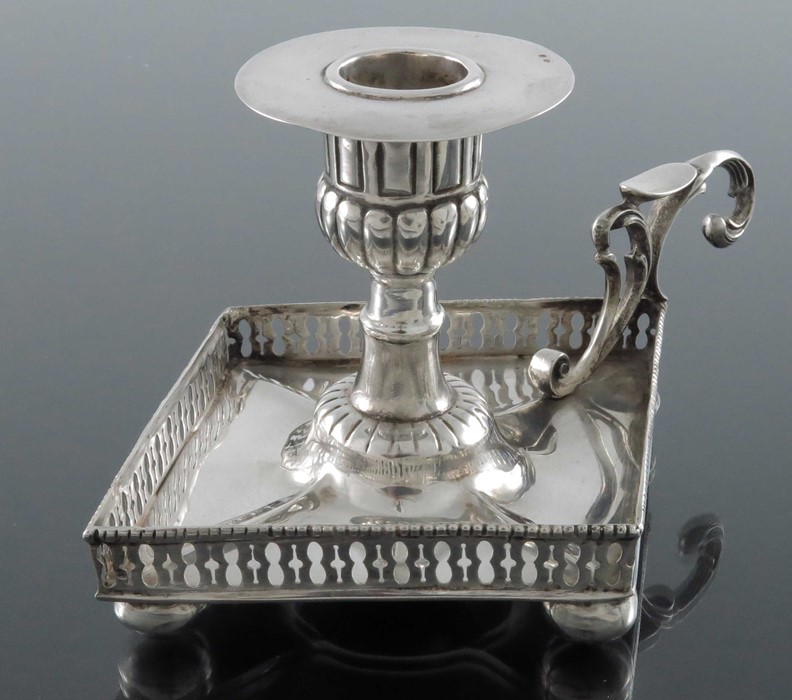 A Portuguese silver chamberstick, Porto 19th Century - Image 3 of 5