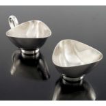 Georg Nilsson for Gerofabriek, a Dutch Modernist silver plated bowl and jug, circa 1950