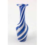 A 19th century Clichy cane stripe glass vase, circa 1860