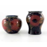 William Moorcroft, two small Pomegranate vases