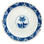 A Delft blue and white plate, circa 1760