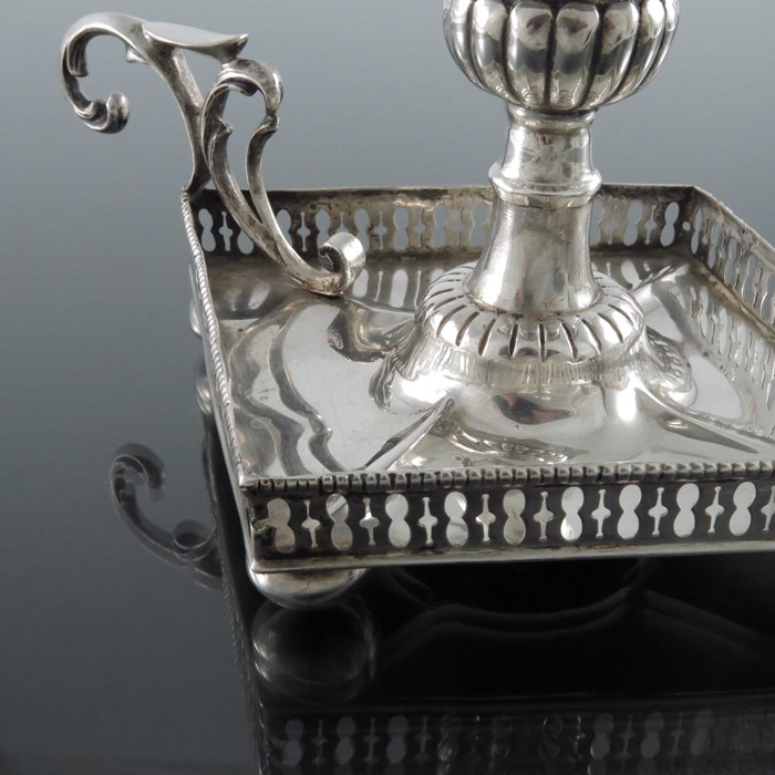 A Portuguese silver chamberstick, Porto 19th Century - Image 4 of 5