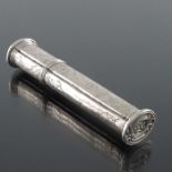 A Louis XV French silver sealing wax case, GV, Paris 1738