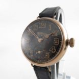 Waltham, a 9 carat gold manual wind gents wrist watch