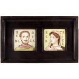 Shrigley and Hunt, a pair of PreRaphaelite tiles