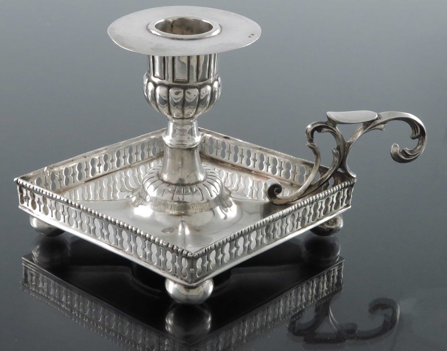 A Portuguese silver chamberstick, Porto 19th Century - Image 2 of 5