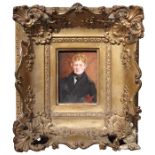 Attributed to Fred G Nash (19th century), Portrait of a Gentleman, miniature watercolour/gouache, da