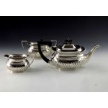 A George V silver three piece tea set, Copper Brothers and Sons, Sheffield 1926