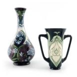 Rachel Bishop for Moorcroft Collector's Club, snowdrop vase