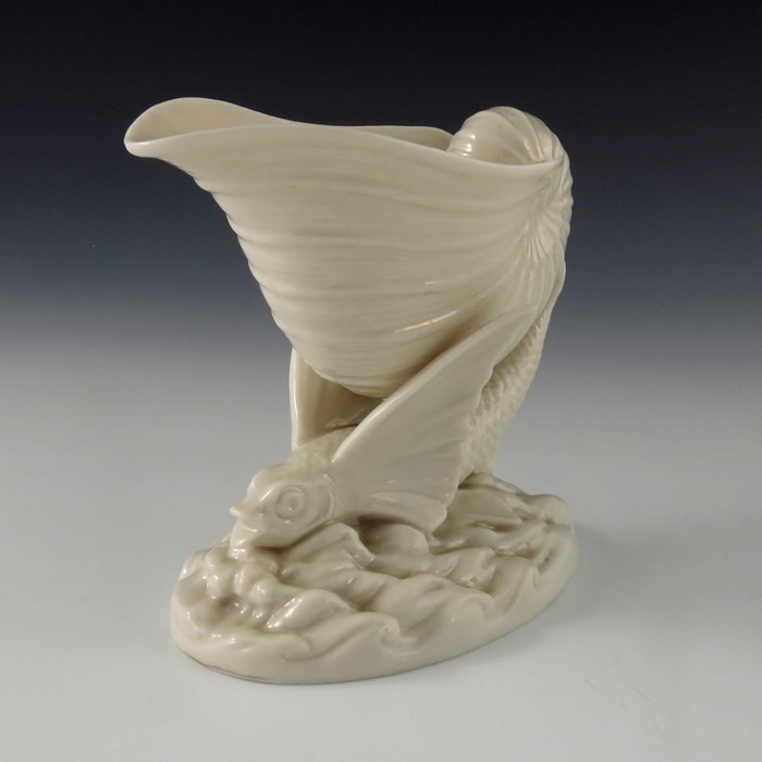 A Belleek first period Flying Fish vase - Image 2 of 5