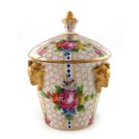 A Dresden porcelain pot and cover