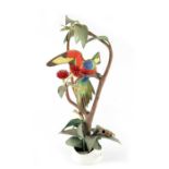 James Alder for Royal Worcester, Rainbow Lorikeet on Eucalyptus