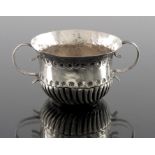 A Queen Anne miniature silver porringer, Benjamin Bentley, London circa 1705