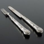 A pair of William IV silver fruit eaters, William Sansom, Sheffield circa 1835