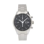 Tag Heuer, a stainless steel Carrera Chronograph bracelet watch
