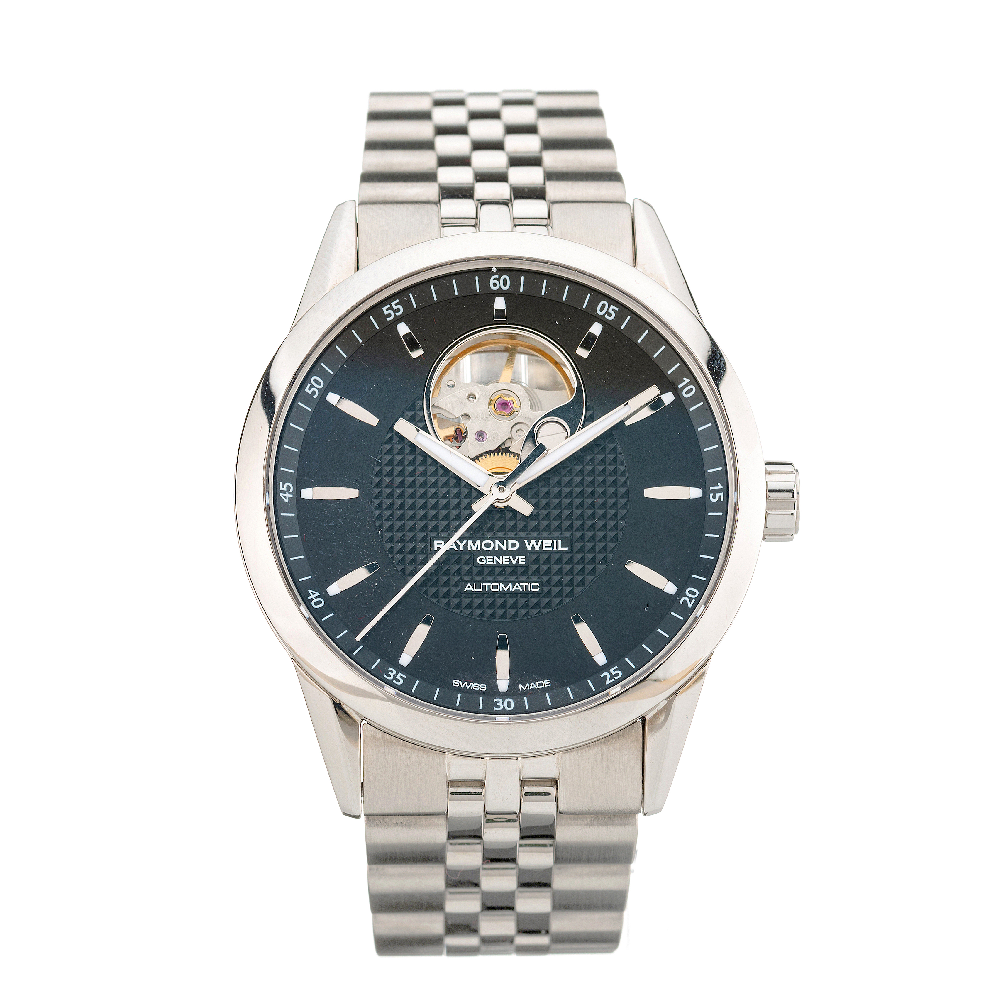 Raymond Weil, a stainless steel Freelancer automatic bracelet watch