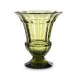 Ludwig Moser, a Bohemian cut glass Campana urn vase