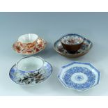 Chinese blue and white and polychrome decorated tea ware