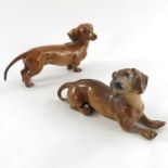 Two Rosenthal figures of dachshunds