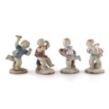 Michael Andersen, a set of four Danish pottery figures of the Seasons