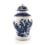 A Chinese blue and white jar and cover, late 18th/