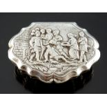 An 18th century Continental silver and parcel gilt snuff box