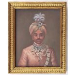 Indian School (early 20th century), portrait of an Indian Maharaja