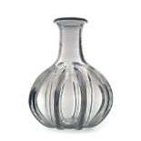 An early Victorian pillar moulded glass carafe