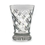 John Luxton for Stuart, a cut glass vase