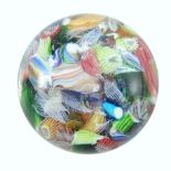 Clichy, a scrambled cane glass paperweight