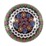 Paul Ysart, a concentric millefiori glass paperweight