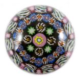 Paul Ysart, a concentric millefiori glass paperweight