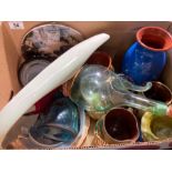 Box of various West Country china and other glassware