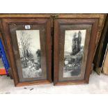 Yeend King a pair of monochrome prints, framed
