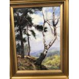 N. Peach, Trees in Landscape, oil on canvas laid on board, signed, 38cm x 28cm, framed