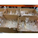 Cut glass and moulded glassware (5 trays)