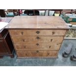 A early 18th century crossbanded walnut chest of four graduated drawers, on two later feet, 101cm wi